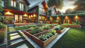 raised garden beds backyard